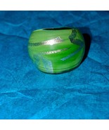 Gorgeous vintage Green and silver Glass ring size 7 - $581.71 MXN