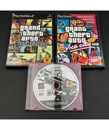Grand Theft Auto GTA Lot of 3 PlayStation 2 PS2 III, Andreas, Vice (No m... - $368.70 MXN