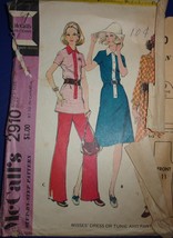 McCall’s Misses’ Dress Or Tunic &amp; Pants Size 10 #2910 Missing #9 Short Sleeve - £2.35 GBP