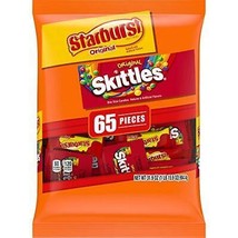 Skittles & Starburst Candy Fun Size Variety Mix 31.9-Ounce Bag, 65 Pieces - £20.49 GBP
