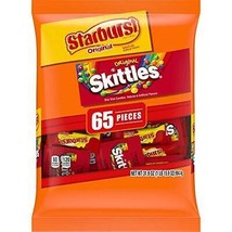 SKITTLES &amp; STARBURST Candy Fun Size Variety Mix 31.9-Ounce Bag, 65 Pieces - £20.12 GBP