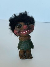 Nyform Troll Tynset Norway Doll Figure Horror art Witch vtg hillbilly fang hair - $84.15