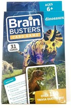 Brain Busters Card Game (Dinosaurs) with Over 150 Trivia Questions Educational  - £8.77 GBP