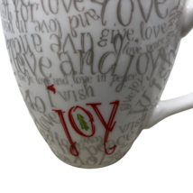 Starbucks 2005 Coffee Mug Joy Love Wish Christmas Holiday  12 oz Red &amp; White - £27.12 GBP