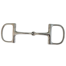 Partrade Metalab D Ring Snaffle Western Horse Bit 5" mouth image 2