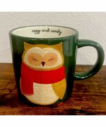 Eccolo Ceramic 16oz “Cozy and Comfy” Winter Fall 3D Owl Footed Coffee Mu... - $18.95