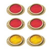 6pc Tan Reflector Set (4 Red / 2 Yellow) for Humvee All Military Rolls Car-
s... - £31.53 GBP