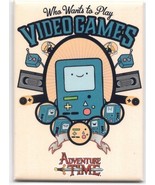 Adventure Time Animated TV Series BMO Video Games Image Refrigerator Mag... - £3.13 GBP