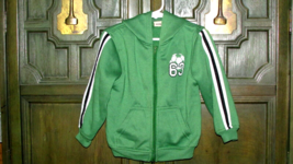 HOODIE boys green 4T FADED GLORY white/black &#39;63&#39; soccer emblem  (hoodie bx) - £7.12 GBP