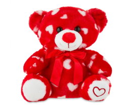 Valentine&#39;s 8&quot; Red &amp; White Teddy Bear Plush - Add Candy to make a special Gift - £11.98 GBP