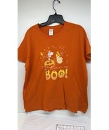 Peanuts Charlie Brown Snoopy Boo Halloween Orange Pumpkin Mens T-Shirt XL - €12,67 EUR