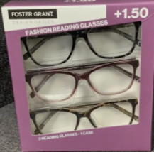 Design Optics by Foster Grant Kiersey Plastic Square Reading Glasses, 3-... - $10.00