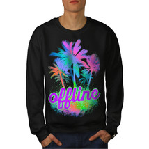 Wellcoda Palm Hawaii Sunny Mens Sweatshirt, Vacation Casual Pullover Jumper - £24.06 GBP+