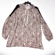 Honey Me Animal Print Women&#39;s Hoodie Size XXXL Seam needs repaired aroun... - $11.82