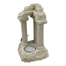 Ruins Ionic Columns Temple Candle Holder Ancient Greek Hard Plaster Stat... - $61.80