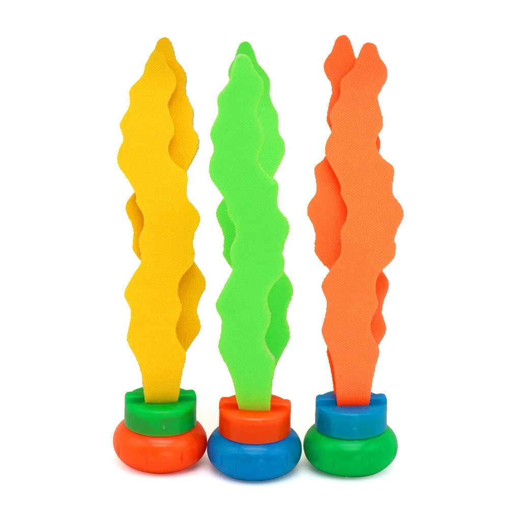 3PCS Summer Diving Toys Ocean Plant Shape Throwing Toy Kids Funny Swimming Pool - £8.33 GBP