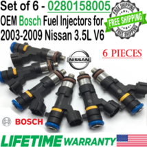 OEM Bosch x6 Fuel Injectors for 2003-2009 Nissan Maxima, Altima, Quest 3.5L V6 - £74.30 GBP