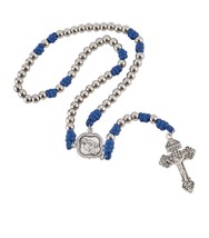 Saint Joseph Blue Paracord Rosary with Stainless Steel Gifts - £72.19 GBP