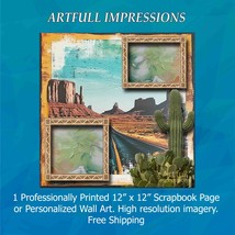 Rugged Desert Highway  Personalized Wall Art and Scrapbook Page - $403.44 MXN