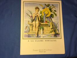 French Line Cruise Menu 1974 - A LA CLAIRE FONTAINE - Original - $24.73
