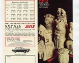 Avis Rent a Car 1971 Rates Brochure Germany in German and English  - $17.82