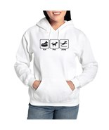 DOCK JUMPING EAT PEE JUMP Women&#39;s Hooded Sweatshirt - $60.00