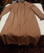 000 Vintage Sears Fashion Place Women Jacket Trench Coat Fur Lined Tan Size 16 - £35.04 GBP