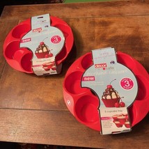 Decor Microsafe 6 Cupcake Tray BPA Free Red Microwave Cookware New 2 Pack - £7.07 GBP