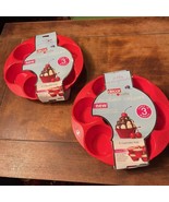 Decor Microsafe 6 Cupcake Tray BPA Free Red Microwave Cookware New 2 Pack - $8.99