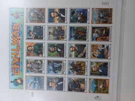 1994 Civil War 32 cent Stamp Block of 20 Stamps (book 1 #35) - £11.48 GBP