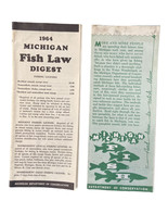 1964 Michigan Fishing Laws Digest Regulations Collectible Fishing Guide ... - $14.84