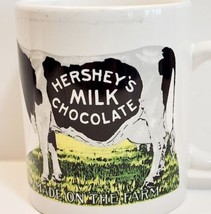 Vintage Hershey&#39;s Coffee Mug Made On the Farm Cow Milk Chocolate 8oz - £14.06 GBP
