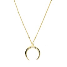 Hot Sale Delicate Moon pendant Necklace Jewelry Curved Moon Necklace Gold color  - £14.06 GBP