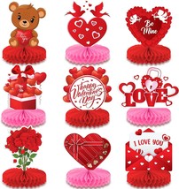 KatchOn, Valentines Day Centerpiece for Table - Pack of 9 | Red, Pink Valentines - £17.12 GBP