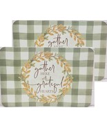 Set of 2 Same Plastic Placemats (11&quot;x17&quot;) GATHER HERE WITH GREATFUL HEAR... - £10.16 GBP