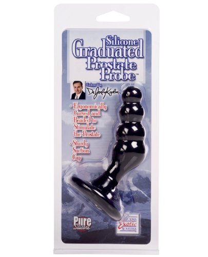 Dr Joel Kaplan Silicone Prostate Probe Graduated Anal Plug Black 4 Inch - $22.18