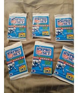 6 Packs 1991 Pro Set Football Cards Series 1 Factory Sealed 15 Cards Per... - €8,24 EUR