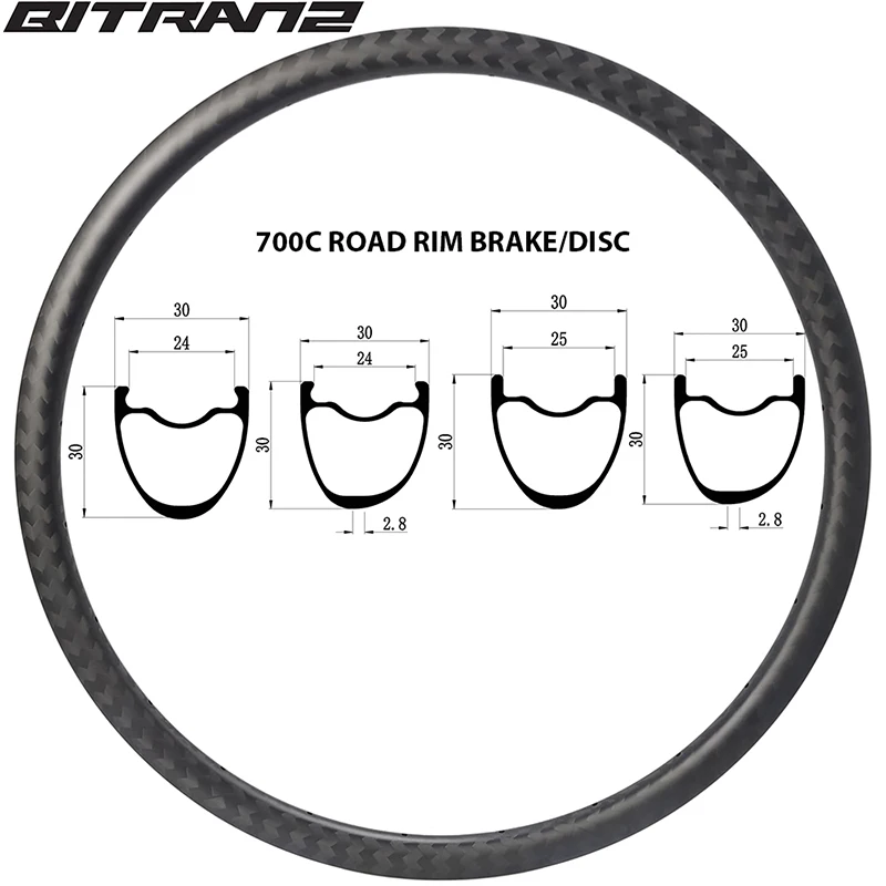 700C Road Bike Wheel 30mm  Clincher less Bicycle Rims V ke Disc Symmetri... - $394.00