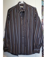 Burberry long-sleeves Men dress shirt striped Made in USA Multicolor  - $1,636.68 MXN