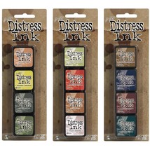 Ranger Tim Holtz Distress Mini Ink Pad Kits - #10, #11 and #12 Bundle - £45.81 GBP