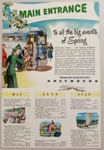 1948 Print Ad Greyhound Bus Driver &amp; Passengers Big Events of Spring - £7.54 GBP