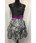 Womens Dress, Fiesta Brand Zebra Bottom  Strap tie, size Sm (Purple Strap) - £12.09 GBP