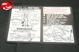 72 El Camino/Sprint Jacking Instructions Decal GM#6264837 - £12.25 GBP