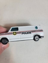 Vintage Diecast Toy Car White Police Van - $8.37