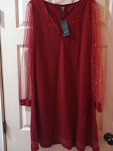 New Shein Sheinlay Women Nightgown Size XXL 2x Sleepwear Red Christmas - $9.99