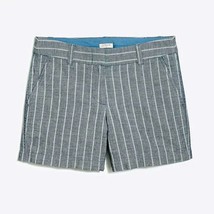 J Crew Blue White 5&quot; Cotton Striped Shorts Size 0 - £14.95 GBP