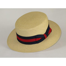 Men's Bruno Capelo Boater Skimmer Natural Straw Flat Crown BC632 Natural image 4