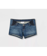 new Isabel MATERNITY Side Panel Midi Denim Jean Shorts sz 4 medium blue ... - $328.91 MXN
