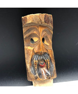 WOOD CARVED CORK LIQUOR BEER BOTTLE STOPPER vintage germany beard face w... - £13.53 GBP