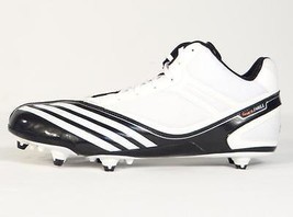Adidas Scorch Thrill Mid D White &amp; Black Football Cleats Shoes Mens NWT - $99.99